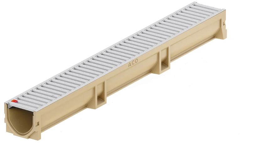 CANIVEAU ACO EUROLINE 100 NATURAL GREY 1M CLASSE A15KN