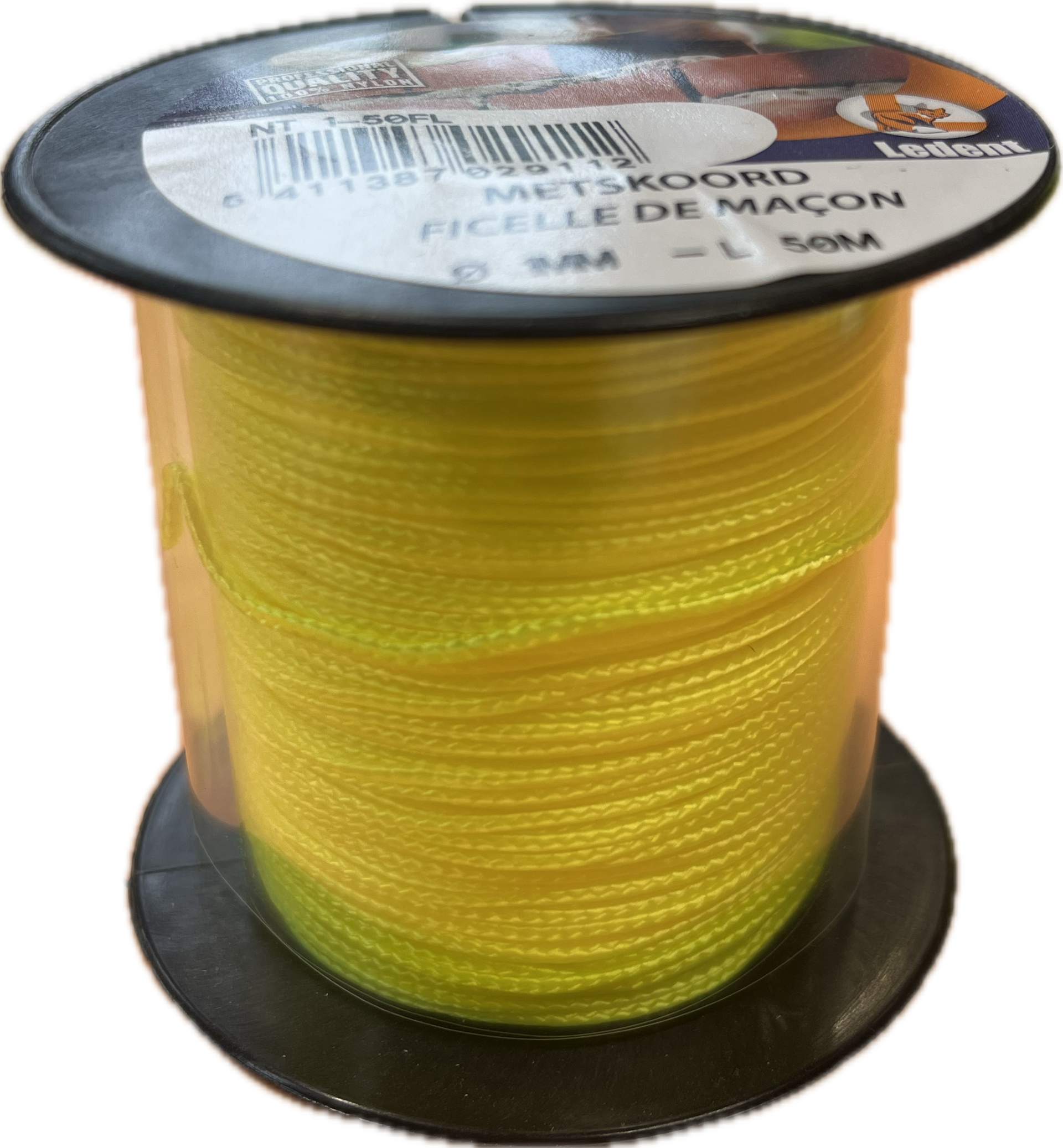 CORDE MAÇON NYLON 50M-1MM FLUO LEDENT