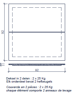 COUVERCLE 92X46 DEMI