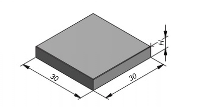 DALLE 30X30X4 AVEC CHANFREIN EBEMA 