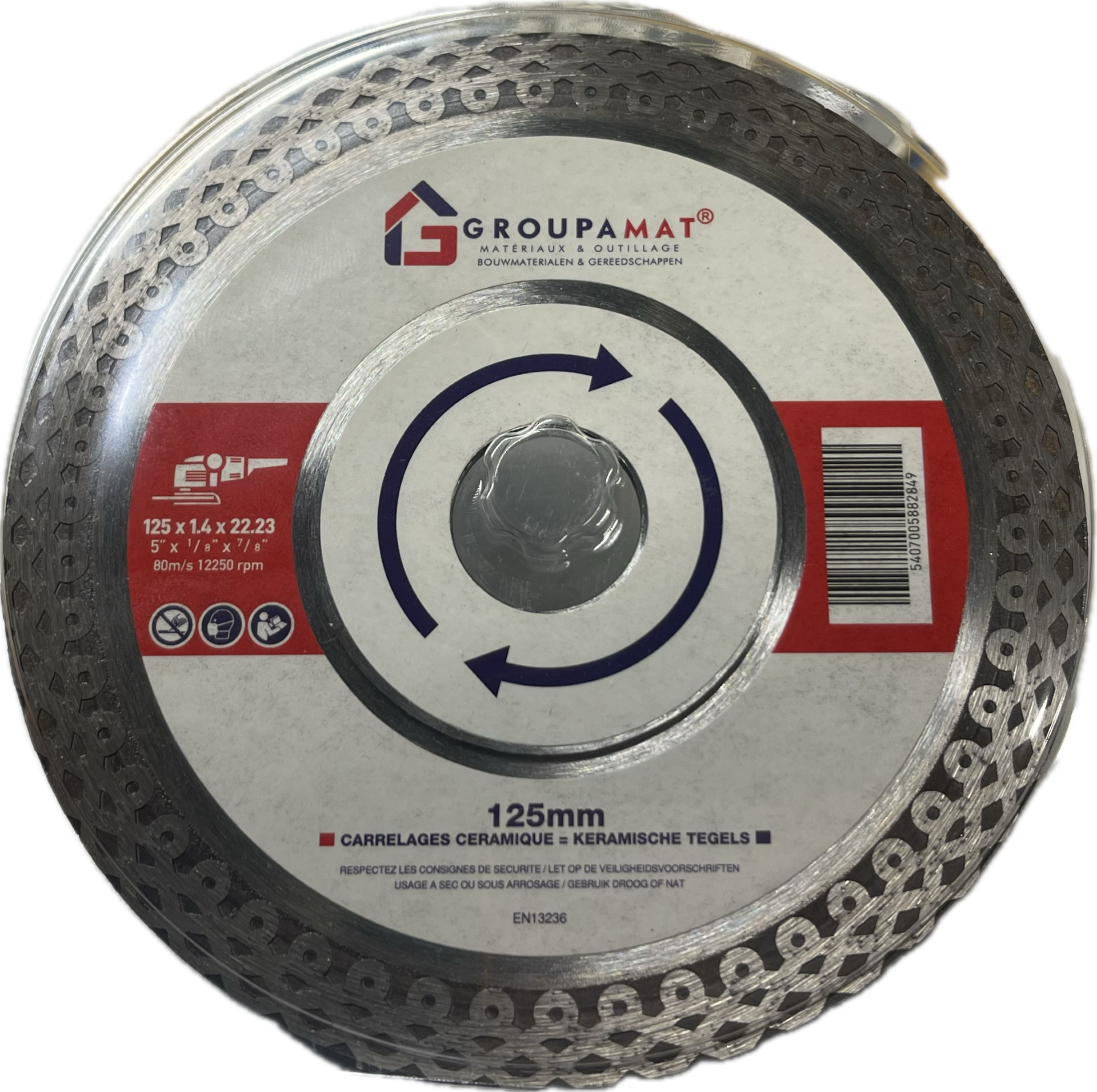 DISQUE DIAMANTÉ CÉRAMIQUE-ULTRA-DUT-T 125X1.4X22.2 GRPMT 2