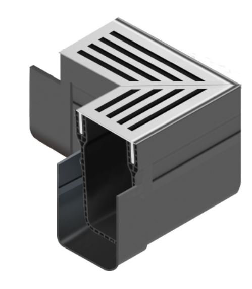 ELÉMENT D'ANGLE POUR ACO SLIMLINE ALU1