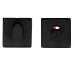 GARNITURE WC SQUARE SHAPE NOIR