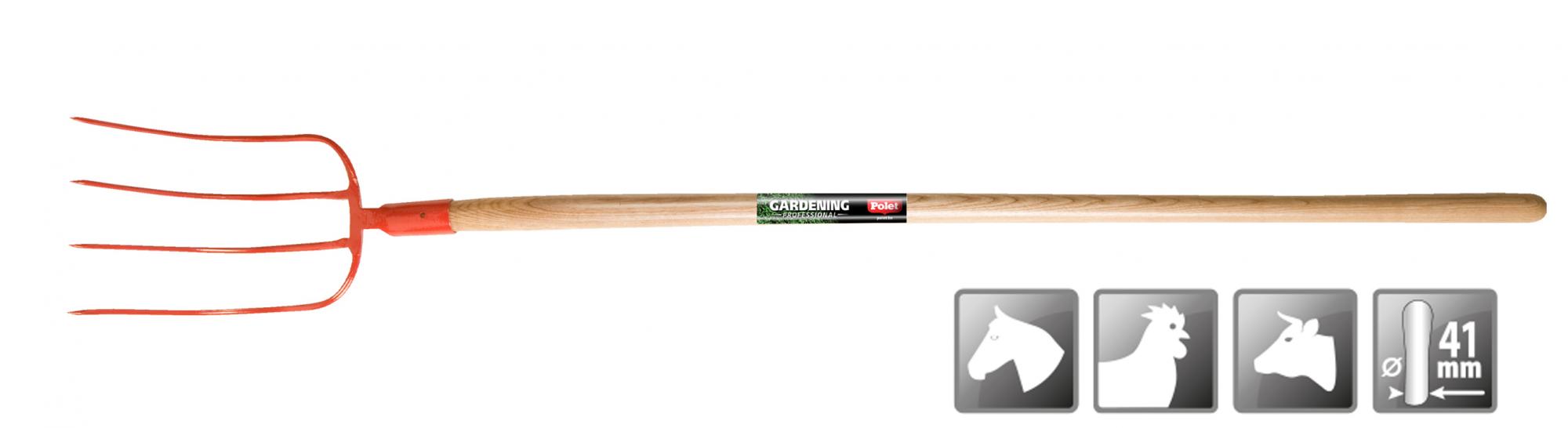 P304010 FOURCHE À FUM.4D 320X220MM A-MANCHE