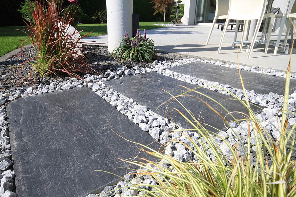 PAS JAPONAIS EN ARDOISE - DALLE