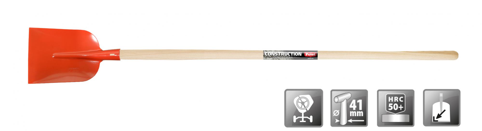 PELLE À BÉTON MANCHE FRÊNE