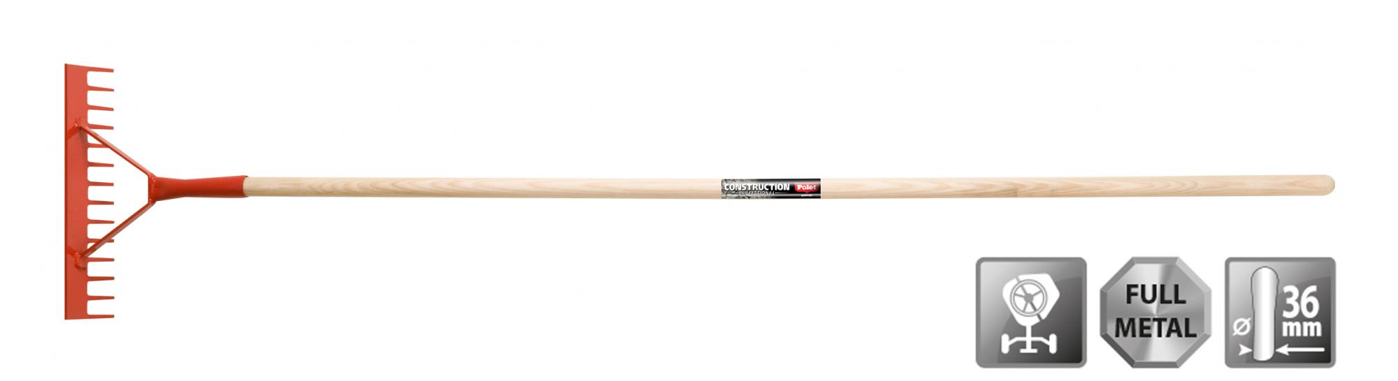 RÂTEAU BITUME 41 CM AVEC MANCHE