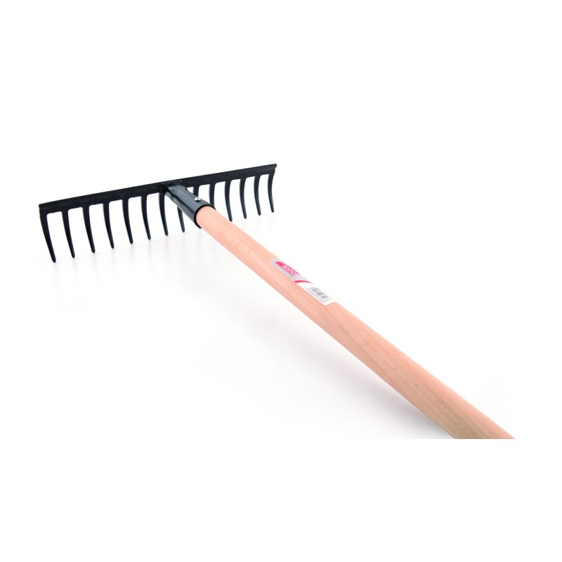 RÂTEAU DE JARDIN AVEC MANCHE EN BOIS