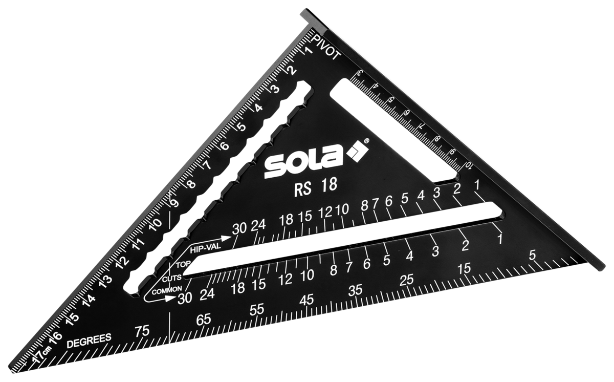 SOLA RS18 ÉQUERRE À CHEVRON NOIR 18CM