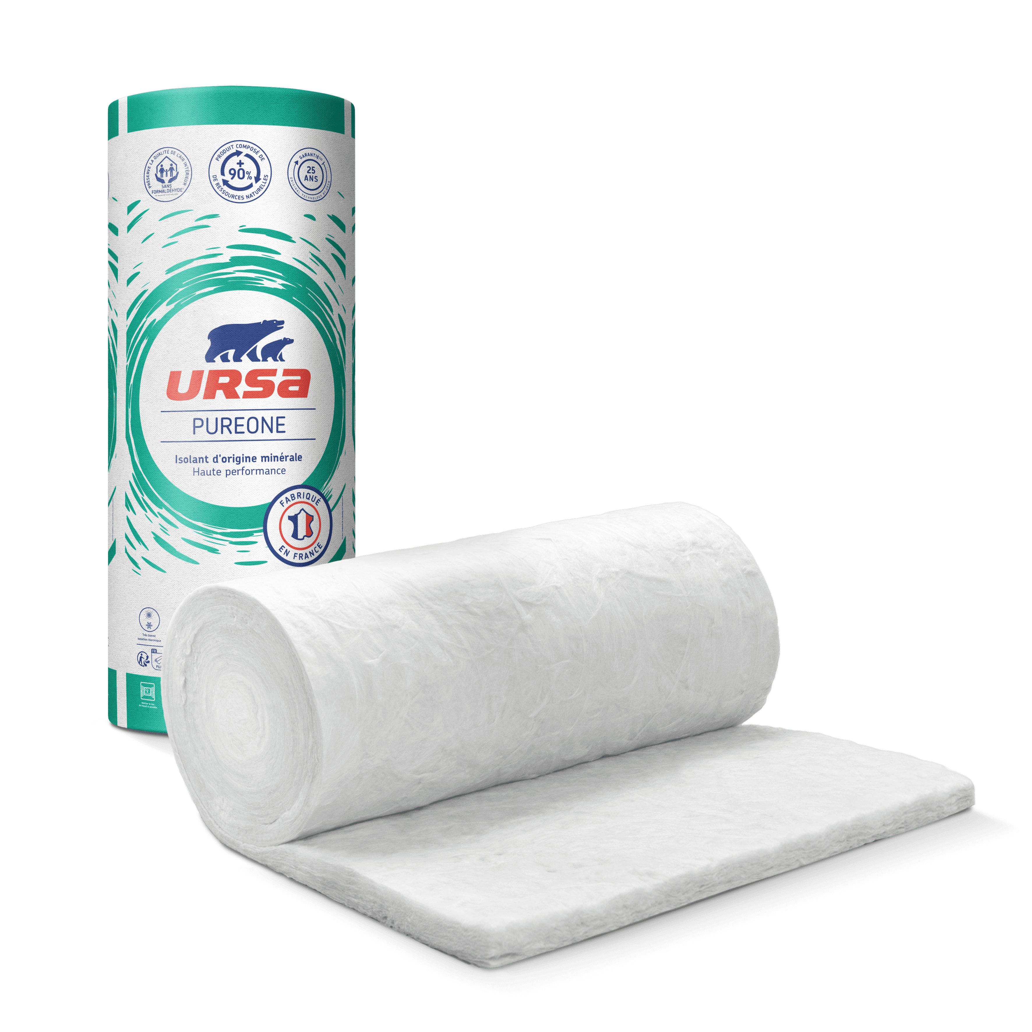 URSA PURE PANNEAU ROULÉ 4,05M X 1,20M ÉP.15,1CM (R=4,3)