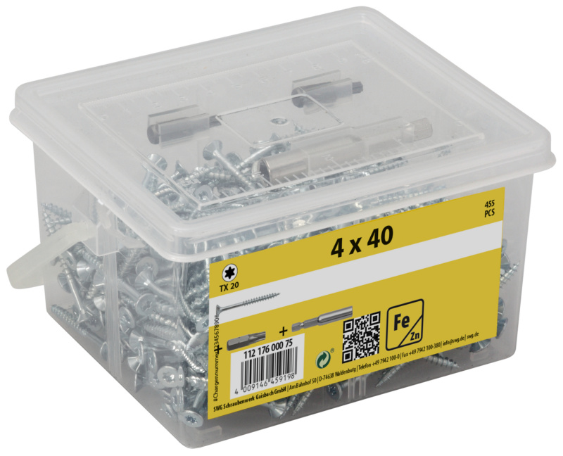 VIS À BOIS ET PANNEAUX TF FP 4 X 40  TX20 (455 PCS) 2